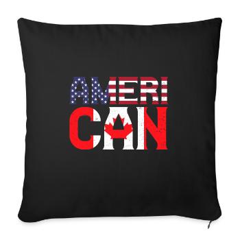 US Flag Canadia American Pride Canadian Flag - Sofakissenbezug 45 x 45 cm - Schwarz - Vorne