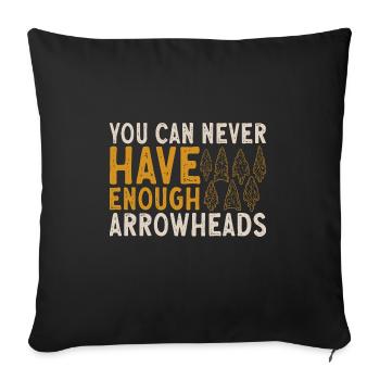 Arrowhead Hunting Arrowhead Collector - Sofa pillowcase 17,3'' x 17,3'' (45 x 45 cm) - black - Front