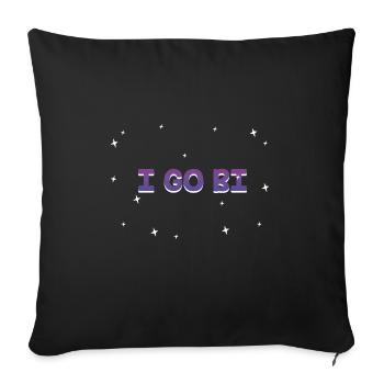 I Go Bi Bisexual LGBTQ Bi Pride LGBT Sayings - Sofakissenbezug 45 x 45 cm - Schwarz - Vorne
