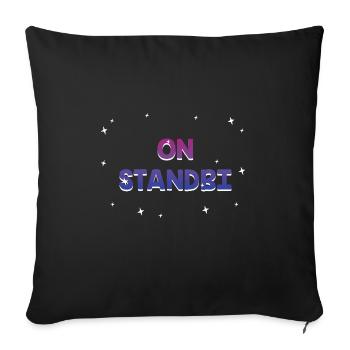 On StandBi Bisexuel Drôle Bi Humour LGBTQ Pride - Housse de coussin décorative 45 x 45 cm - noir - Devant