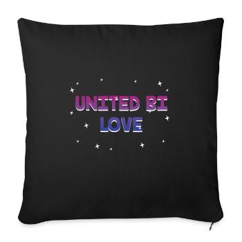United Bi Love Bisexual LGBTQ Bi Pride LGBT Gay - Sofa pillowcase 17,3'' x 17,3'' (45 x 45 cm) - black - Front
