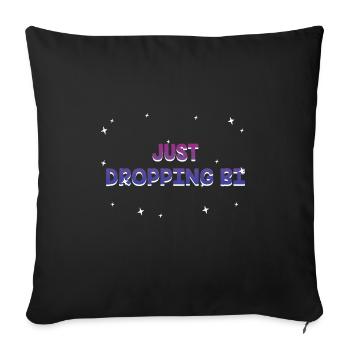 Juste laisser tomber Bi Bisexuel LGBTQ Bi Pride LGBT - Housse de coussin décorative 45 x 45 cm - noir - Devant