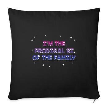 Le Bi prodigue de la famille Bisexuel LGBTQ Bi - Housse de coussin décorative 45 x 45 cm - noir - Devant