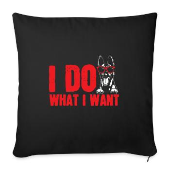 Malinois Belgian Shepherd Mechelaar Dog - Sofa pillowcase 17,3'' x 17,3'' (45 x 45 cm) - black - Front