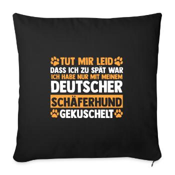 Hund Hundebesitzer Hund Schäferhund Geschenk - Sofakissenbezug 45 x 45 cm - Schwarz - Vorne