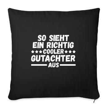 Gutachter - Sofakissenbezug 45 x 45 cm - Schwarz - Vorne