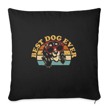 English Springer Spaniel Hund - Sofakissenbezug 45 x 45 cm - Schwarz - Vorne