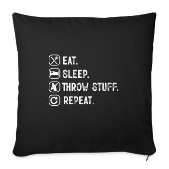 Shot Put Throwing Athletics - Sofa pillowcase 17,3'' x 17,3'' (45 x 45 cm) - black - Front