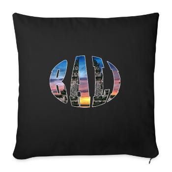 Bali - Indonesia - Sofa pillowcase 17,3'' x 17,3'' (45 x 45 cm) - black - Front
