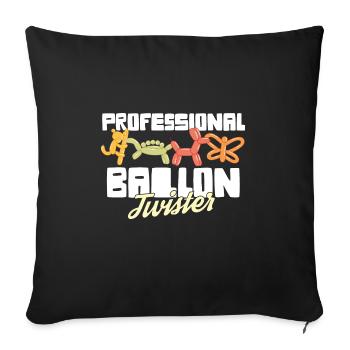 Ballon professionnel Animal Twister Circus - Housse de coussin décorative 45 x 45 cm - noir - Devant