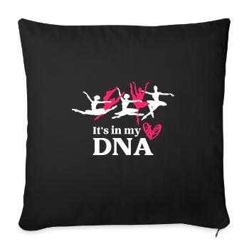 Ballet dancer ballerina dancing girl ballet dance - Sofa pillowcase 17,3'' x 17,3'' (45 x 45 cm) - black - Front