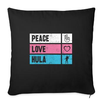 Hulla Hoops Hula Hullern Gift - Sofa pillowcase 17,3'' x 17,3'' (45 x 45 cm) - black - Front