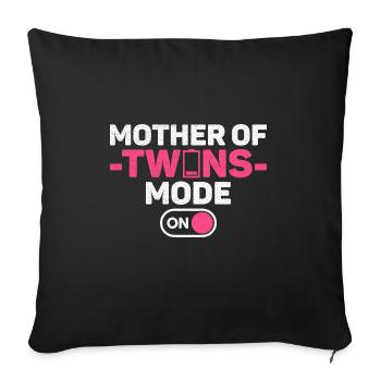Mutter von Zwillingen Mode On Design für eine - Sofakissenbezug 45 x 45 cm - Schwarz - Vorne