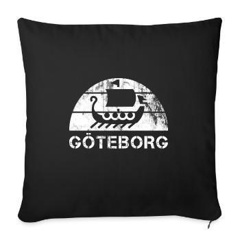 Viking Ship Gothenburg Sweden Sverige Gift - Sofa pillowcase 17,3'' x 17,3'' (45 x 45 cm) - black - Front