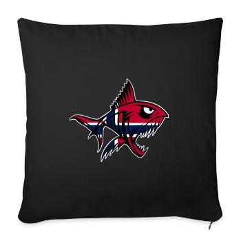 Norvège Pêche à la ligne Pêche - Housse de coussin décorative 45 x 45 cm - noir - Devant