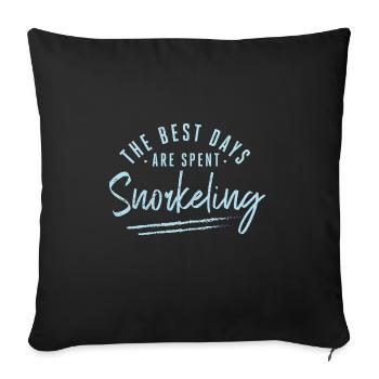 On passe les meilleurs jours à faire de la plongée en apnée - Housse de coussin décorative 45 x 45 cm - noir - Devant