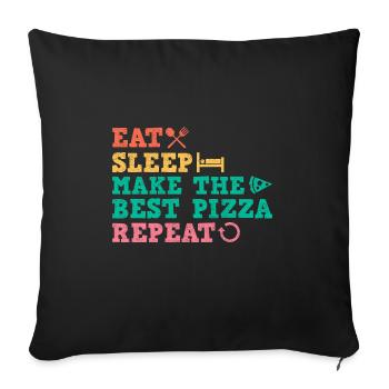 Pizza Baker Pizza Lovers Pizza Gift - Sofa pillowcase 17,3'' x 17,3'' (45 x 45 cm) - black - Front