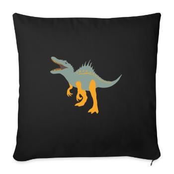 Spinonyx dinosaure Dino enfants T-Shirt Drôle - Housse de coussin décorative 45 x 45 cm - noir - Devant