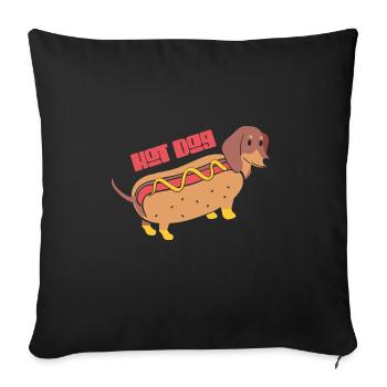 I Love Weiners Hotdogs Funny Animal Puns - Sofa pillowcase 17,3'' x 17,3'' (45 x 45 cm) - black - Front