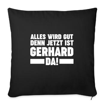 Gerhard - Sofakissenbezug 45 x 45 cm - Schwarz - Vorne
