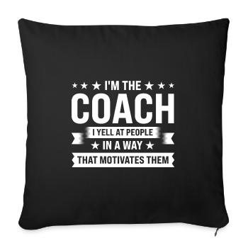 Trainer Trainer Sport Geschenk - Sofakissenbezug 45 x 45 cm - Schwarz - Vorne