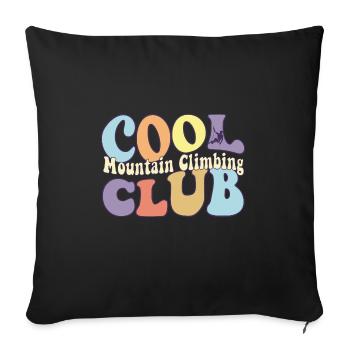 Cool Mountain Climbing Club Hiking Squad Rock - Sofa pillowcase 17,3'' x 17,3'' (45 x 45 cm) - black - Front