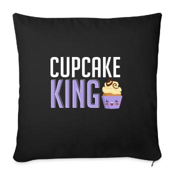 Cupcake King Baking Baker Pastry Chef Men - Sofa pillowcase 17,3'' x 17,3'' (45 x 45 cm) - black - Front