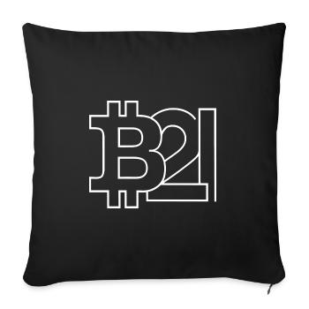 Bitcoin Silhouette Pocket Size - Sofa pillowcase 17,3'' x 17,3'' (45 x 45 cm) - black - Front