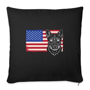 Cadeau de chien Kelpie - Housse de coussin décorative 45 x 45 cm - noir - Devant
