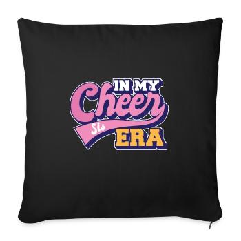 Proud Sister In My Cheer Sis Era Cheering Dance - Sofa pillowcase 17,3'' x 17,3'' (45 x 45 cm) - black - Front