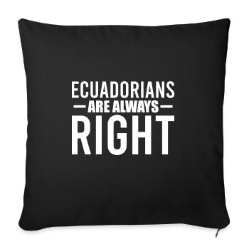 Les Équatoriens ont toujours raison Équateur - Housse de coussin décorative 45 x 45 cm - noir - Devant