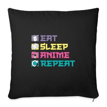 Cosplay d’anime - Housse de coussin décorative 45 x 45 cm - noir - Devant