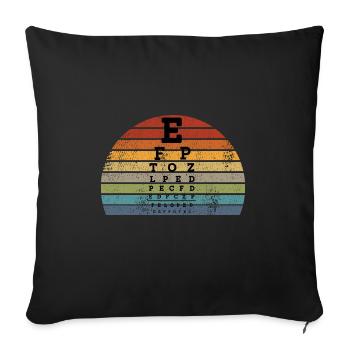 Opticians - Sofa pillowcase 17,3'' x 17,3'' (45 x 45 cm) - black - Front
