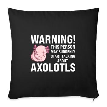 Axolotl Axolotl Tiergeschenk - Sofakissenbezug 45 x 45 cm - Schwarz - Vorne