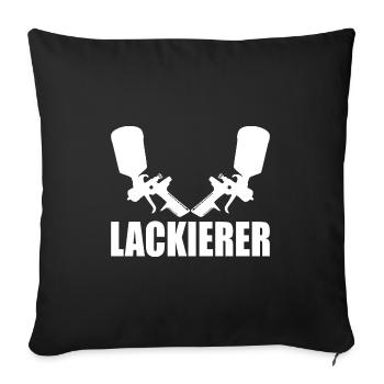 Lackierer - Sofakissenbezug 45 x 45 cm - Schwarz - Vorne