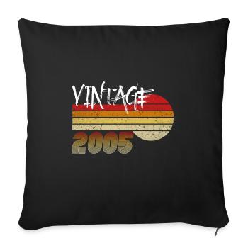 Millésime 2005 - Né 2005 - Année des Héros! - Housse de coussin décorative 45 x 45 cm - noir - Devant