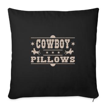 Cowboy Pillows Southern Girl Texas Lady Funny - Sofa pillowcase 17,3'' x 17,3'' (45 x 45 cm) - black - Front