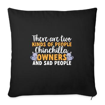 Chinchilla - Housse de coussin décorative 45 x 45 cm - noir - Devant