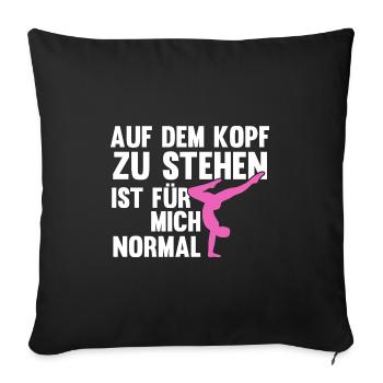 Handstand Turnerin Handstände Geschenk - Sofakissenbezug 45 x 45 cm - Schwarz - Vorne