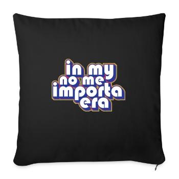 Drôle De Gag Espagnol Dans Mon Ère No Me Importa Je Ne Le Fais Pas - Housse de coussin décorative 45 x 45 cm - noir - Devant