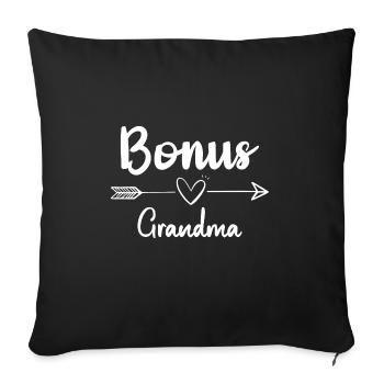 Cadeau amusant pour grand-mère - Housse de coussin décorative 45 x 45 cm - noir - Devant