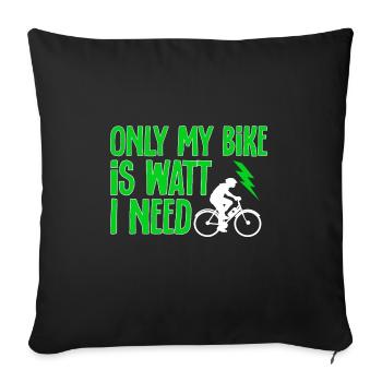 Vélo électrique Vélo Biker E-Bike - Housse de coussin décorative 45 x 45 cm - noir - Devant