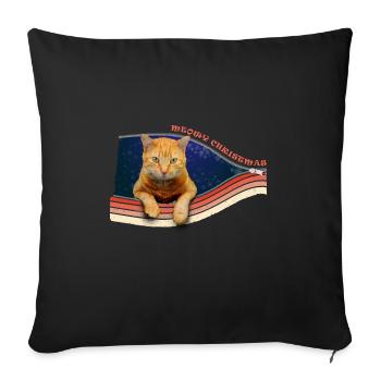 Funny Cat - Meowy Christmas - Sofa pillowcase 17,3'' x 17,3'' (45 x 45 cm) - black - Front