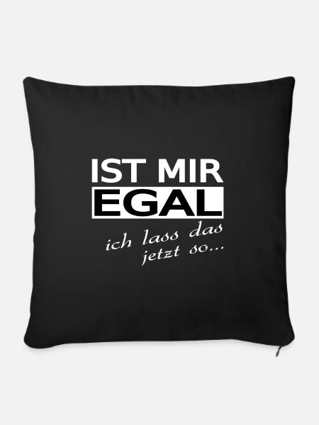 Spruch - Sofakissenbezug 45 x 45 cm - Schwarz