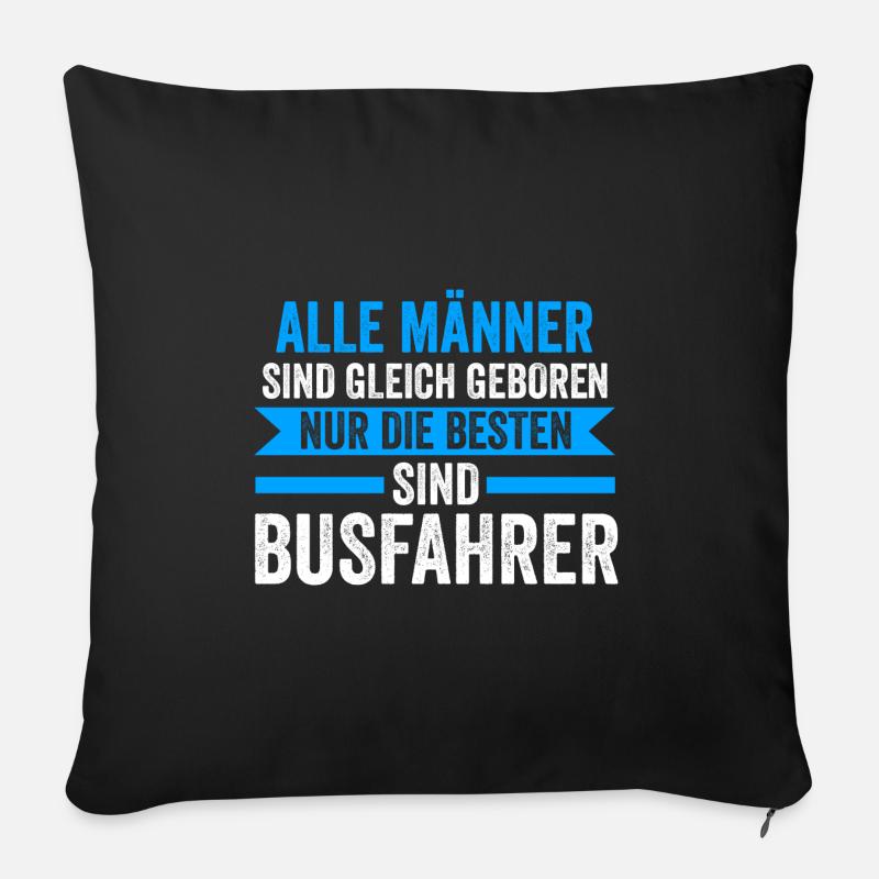 Busfahrer Job Busfahren Geschenk - Sofakissenbezug 45 x 45 cm - Schwarz