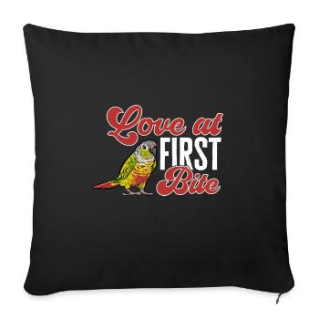 Molinasittich Perroquet Oiseau Perruche du Soleil - Housse de coussin décorative 45 x 45 cm - noir - Devant