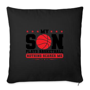 Basketball Sohn Basketball Mutter Sport Geschenk - Sofakissenbezug 45 x 45 cm - Schwarz - Vorne