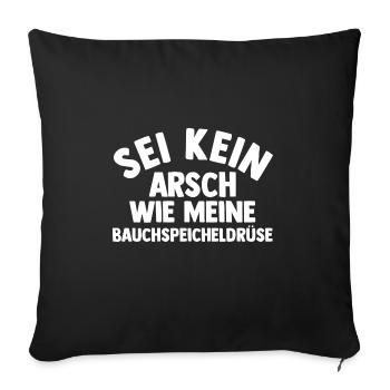 Diabetes Diabetiker - Sofakissenbezug 45 x 45 cm - Schwarz - Vorne