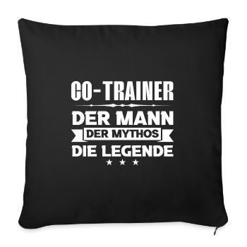 Co-Trainer Sport Trainer Geschenk - Sofakissenbezug 45 x 45 cm - Schwarz - Vorne