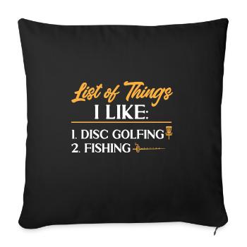 Discgolf Disc Golf Frisbee - Sofa pillowcase 17,3'' x 17,3'' (45 x 45 cm) - black - Front